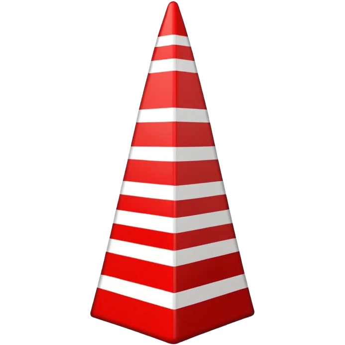 Red and white Christmas obelisk emoji