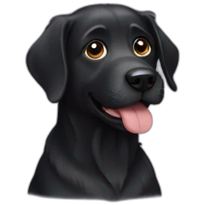Black dog emoji