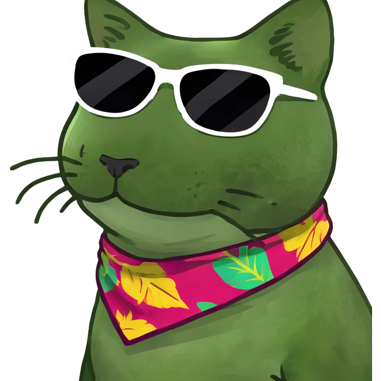 Cat with sunglasses emoji