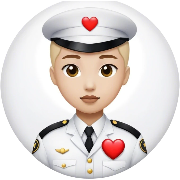Ying Yang heart shape uniform emoji