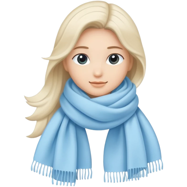 Light blue scarf emoji