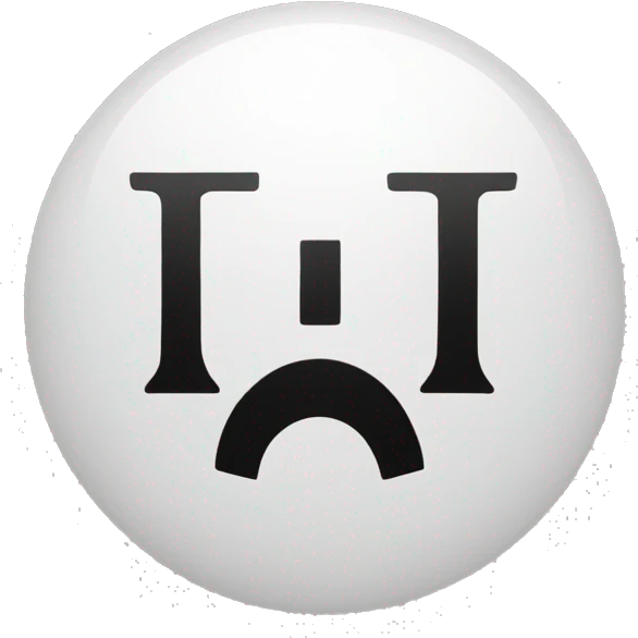 round with 2 h text in it emoji