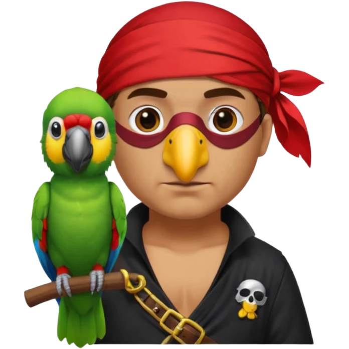 pirate and parrot emoji