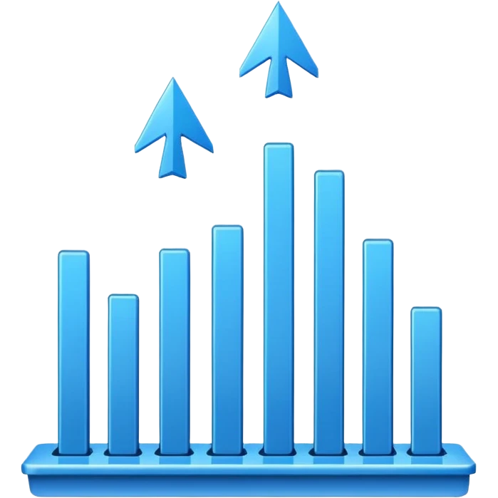 gráfico de ventas color azul emoji