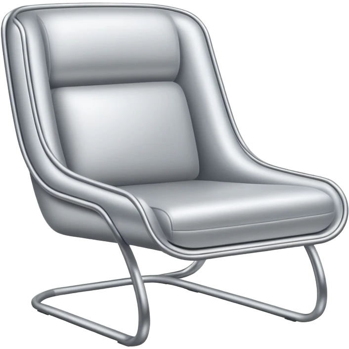 Pale Silver colored chair emoji