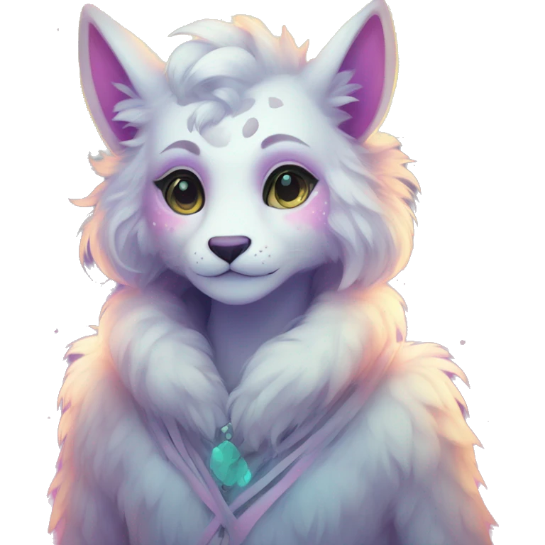 Kawaii bright fantasy ethereal anthro fursona animal emoji