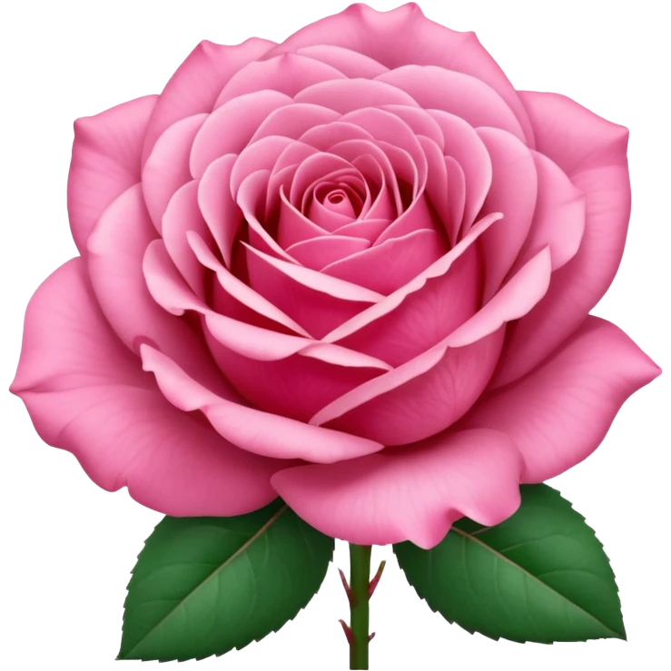 “A Polaroid-style photo of a pink rose  emoji