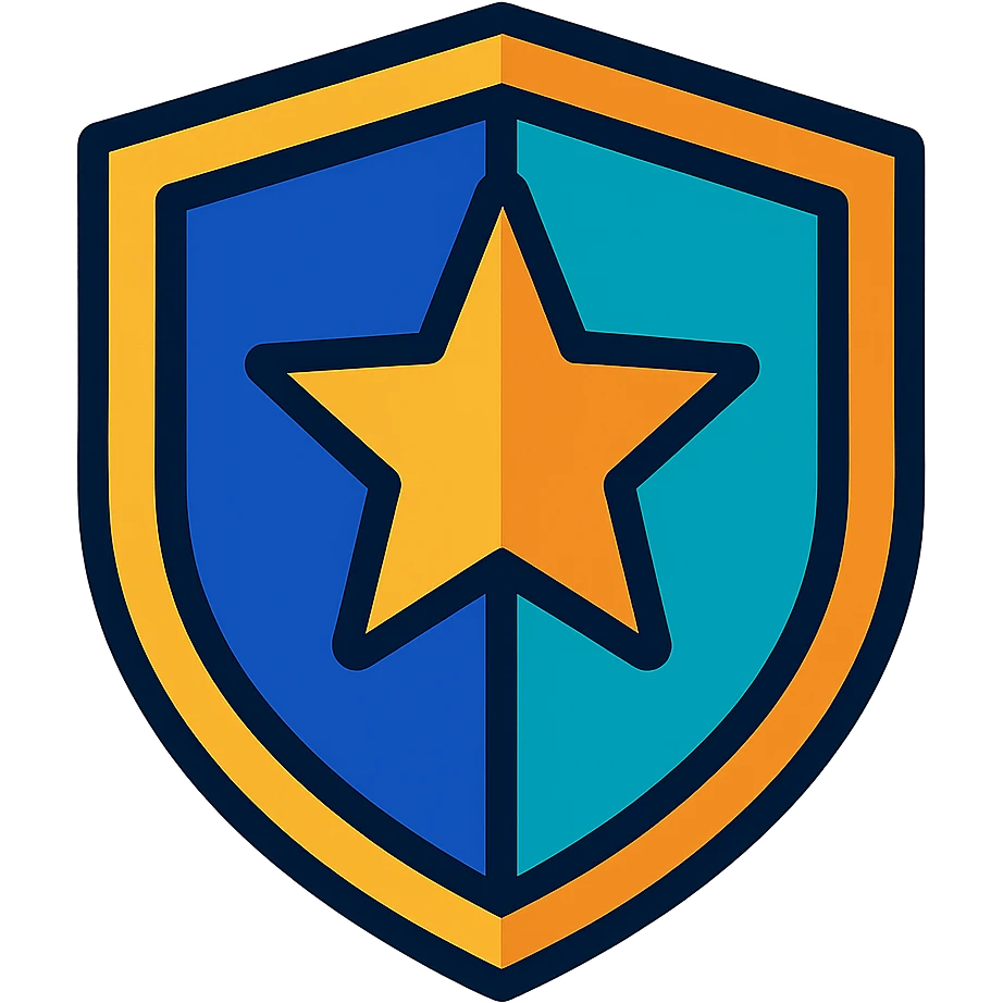 reliability shield with a star emoji