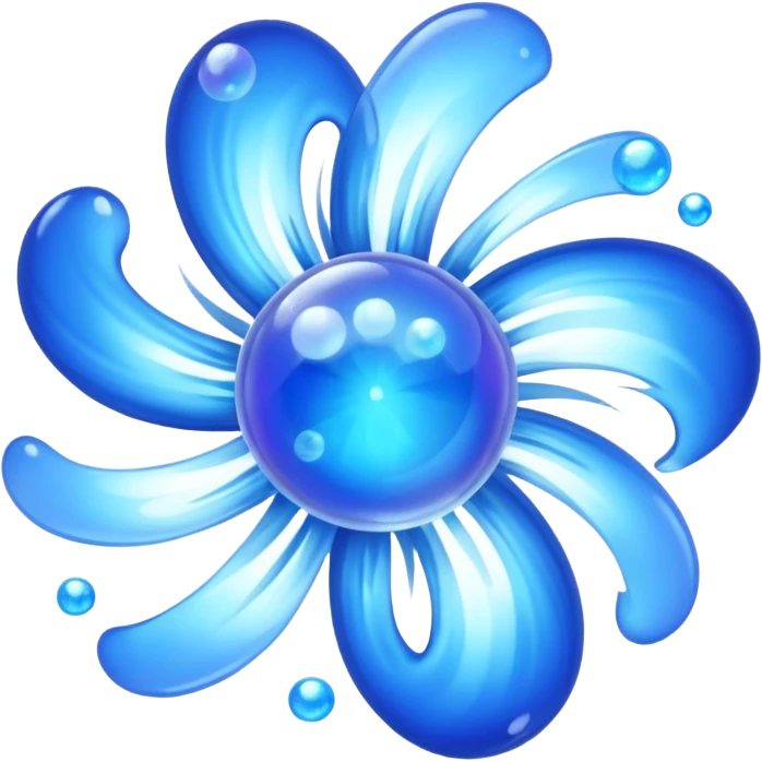 combine 💥 and 🫧 (explosion emoji and bubble emoji) dont make it colour full make a blue (💥) with a bubble in the middle (bubble also blue) emoji