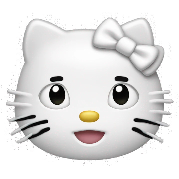 Tête de Hello kitty blanche style emoji  emoji