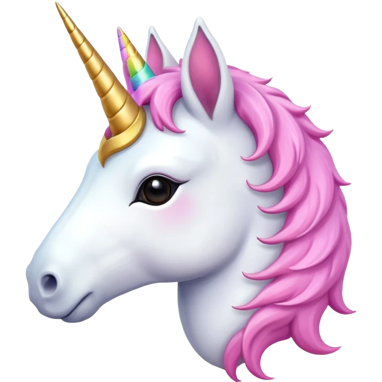 unicorn head, cute emoji