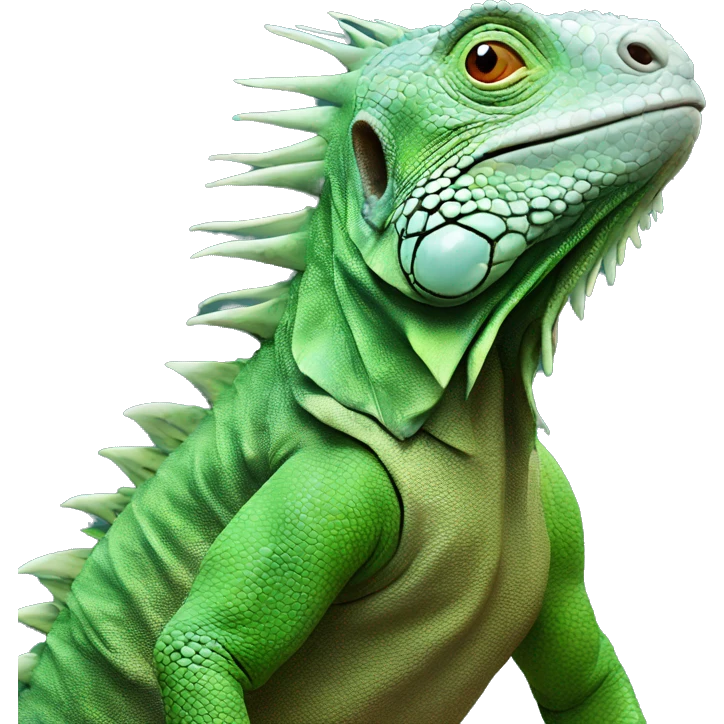 full body iguana but make it black emoji