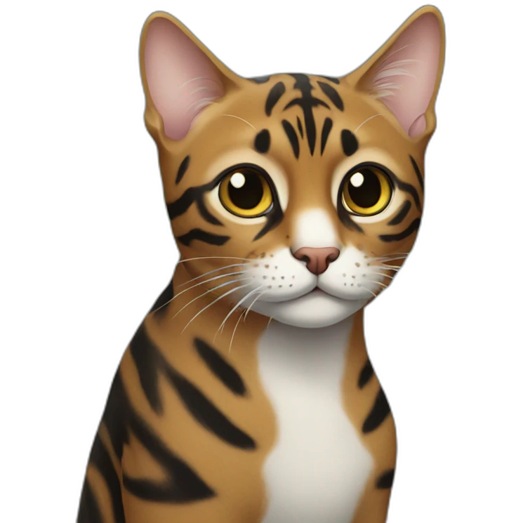 Un chat bengal noir emoji