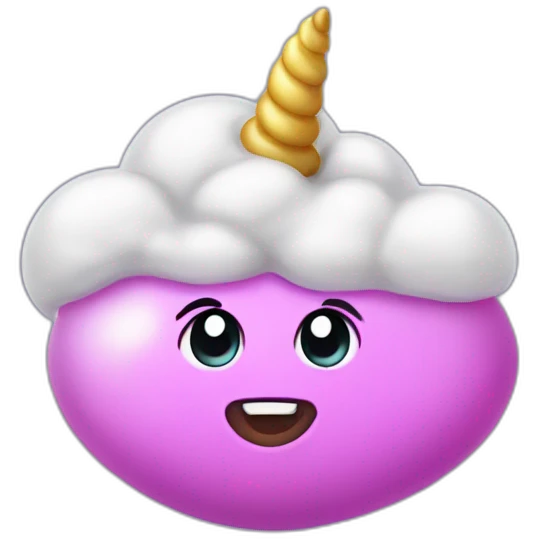 A unicorn poop emoji