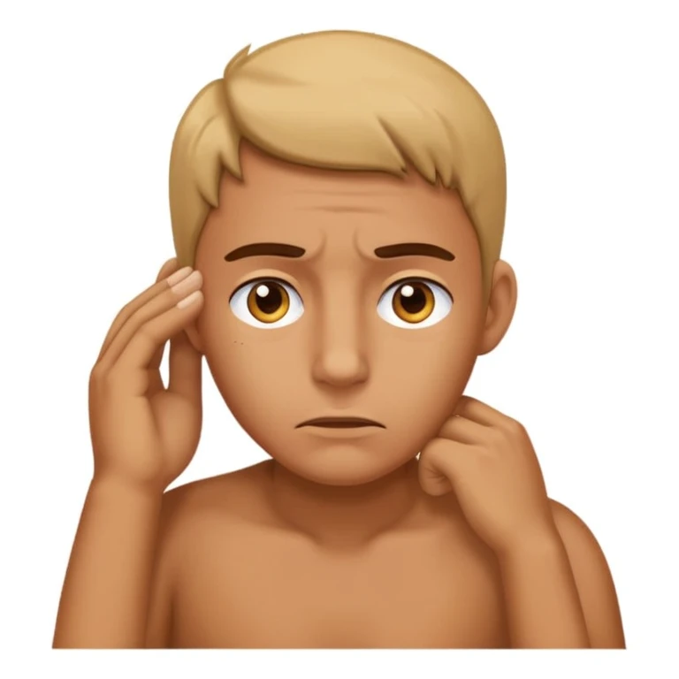 Saying sorry while holding ear emoji emoji