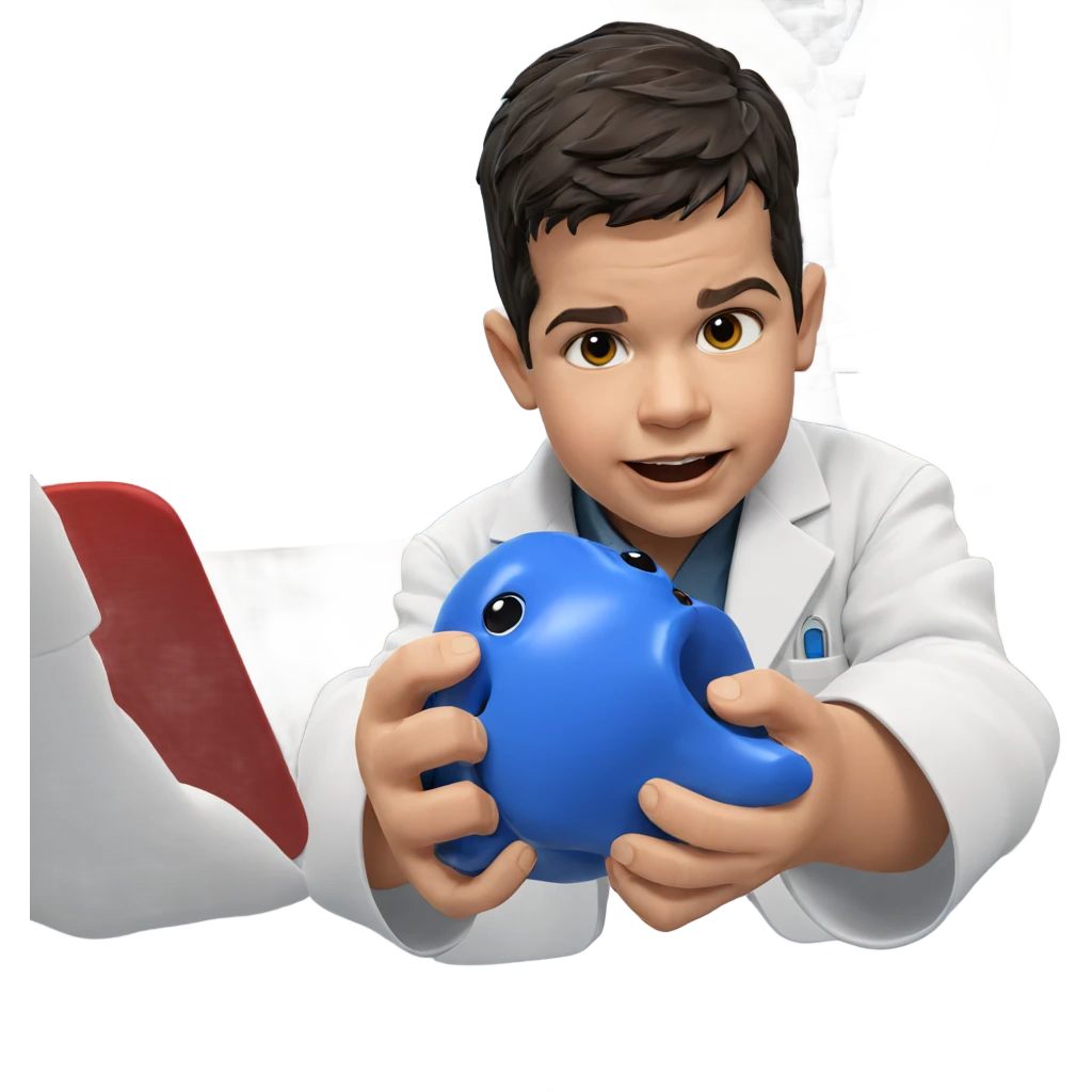 scientist in lab coat portrait emoji