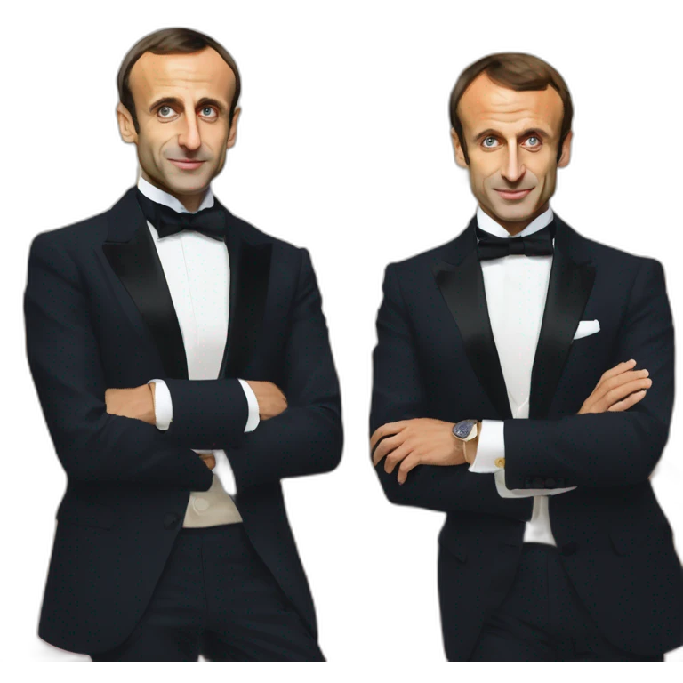 Eric Zemmour and Emmanuel Macron in style of sorolla emoji