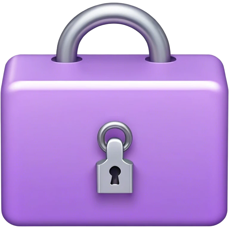 light purple Lock emoji