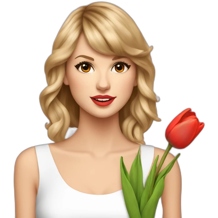 Taylor-swift-with-a-tulip emoji