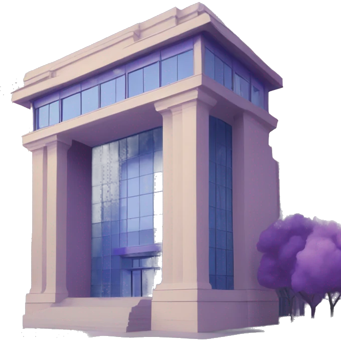 University building in blue and violet tones emoji