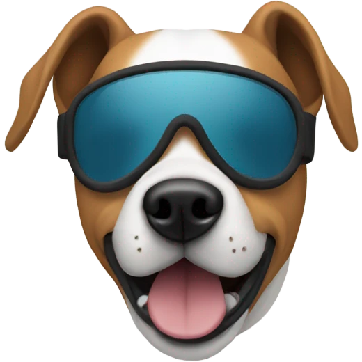 Dog with a ski mask emoji