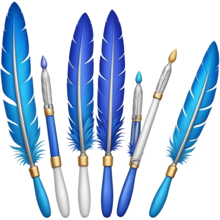 A row of goose feather pens emoji