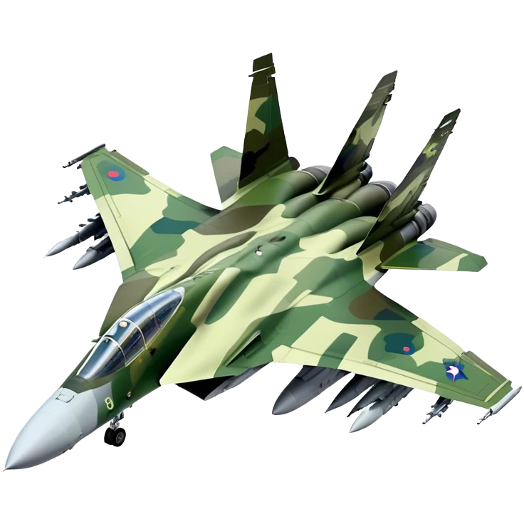 SU-35 Jet - Sukhoi (Model Year: 2020) (Iconic colour: Camouflage green) emoji