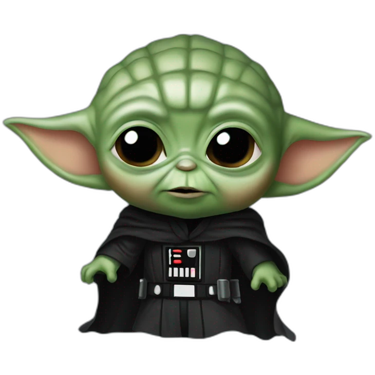 baby yoda with a darth vader mask emoji