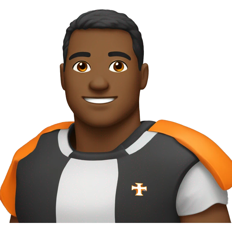 Tennessee volunteer wearing orange and black  emoji