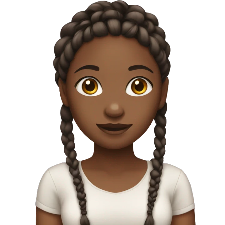 black girl with braids emoji