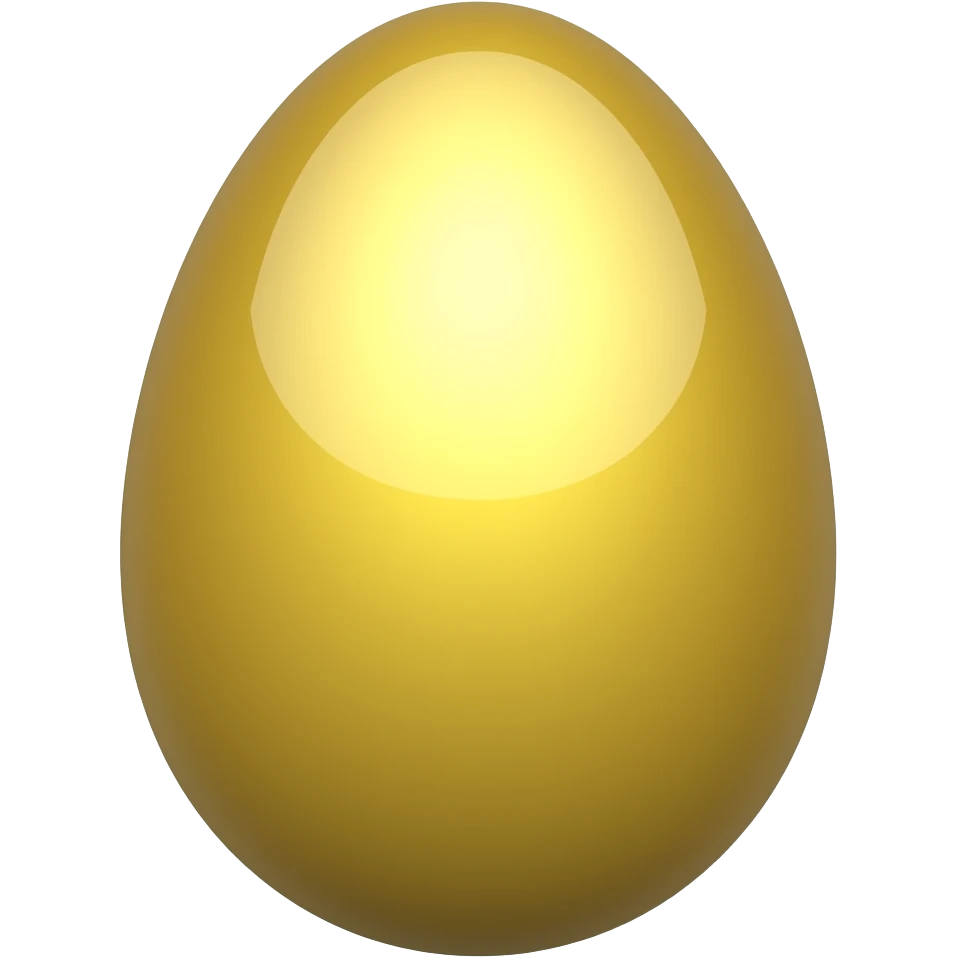 egg golden easter kawai style anime cartoon emoji