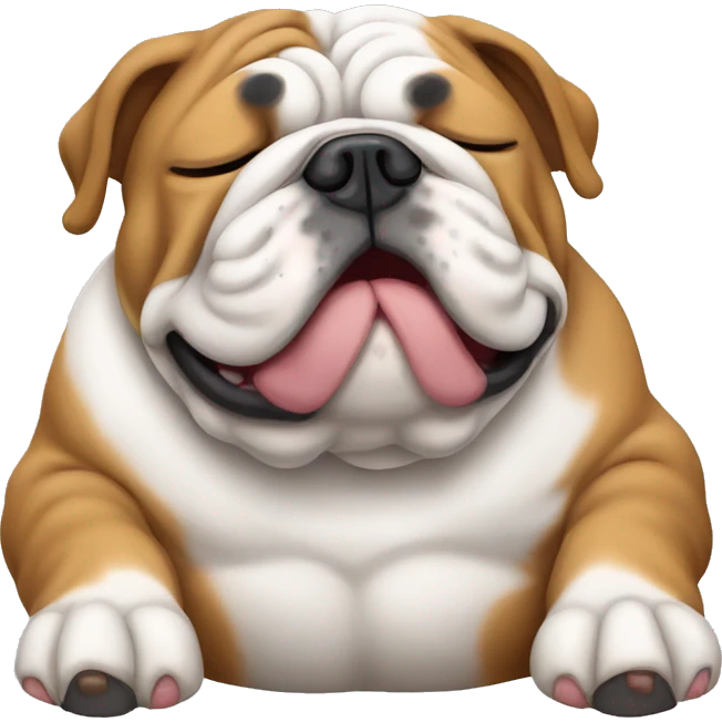 english bulldog sleeping emoji
