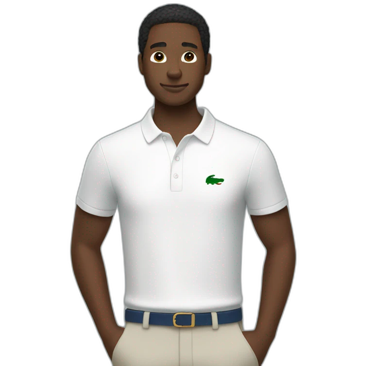 Black guy using lacoste emoji