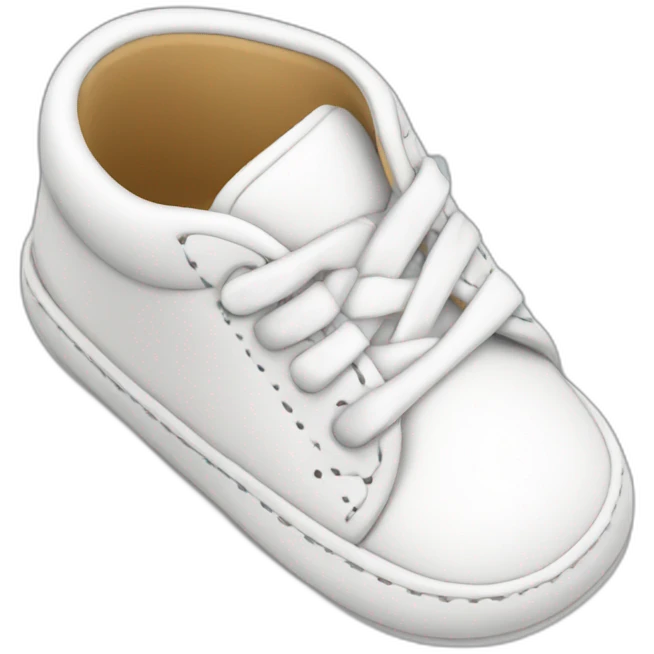baby white shoe top view emoji