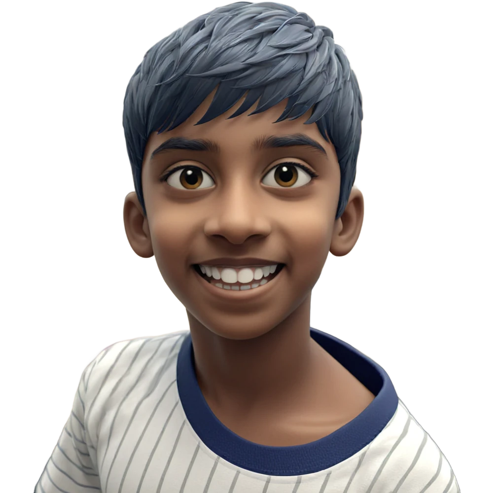 smiling boy in striped shirt emoji
