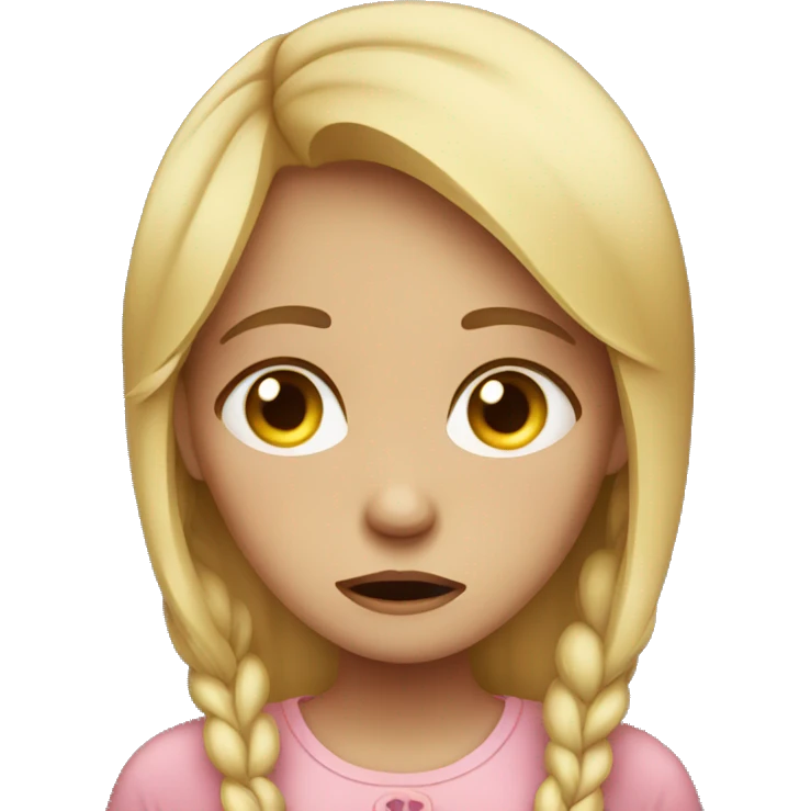 A girl crying emoji