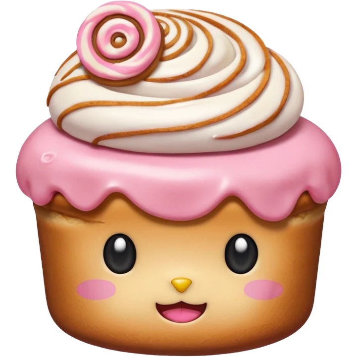 my emoji is hellokitty with cinnamon roll emoji