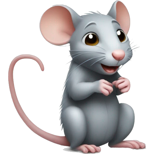 Mischievous rat, rubbing its paws togheter emoji