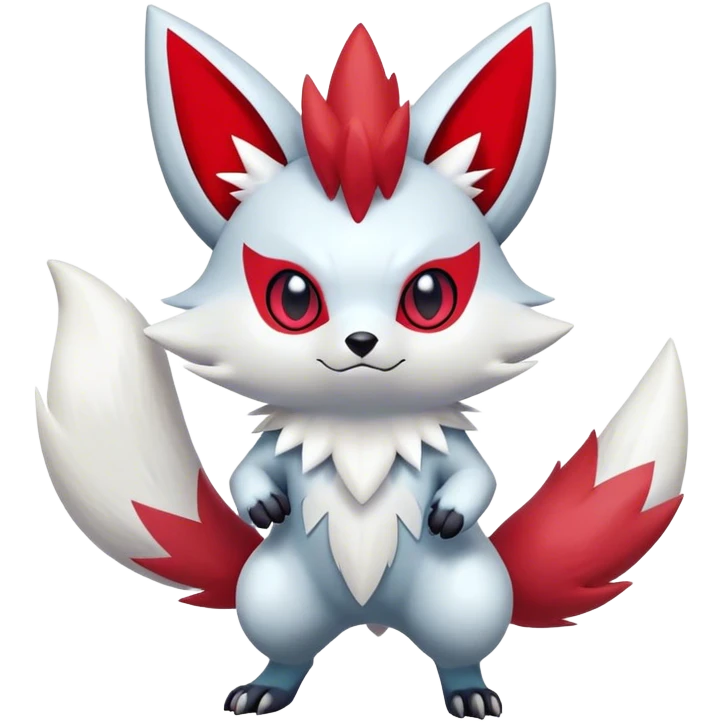 Epic Shiny Cool Cute Kawaii Zangoose-Zorua-Pokemon-fakemon-hybrid-animal Full Body  emoji