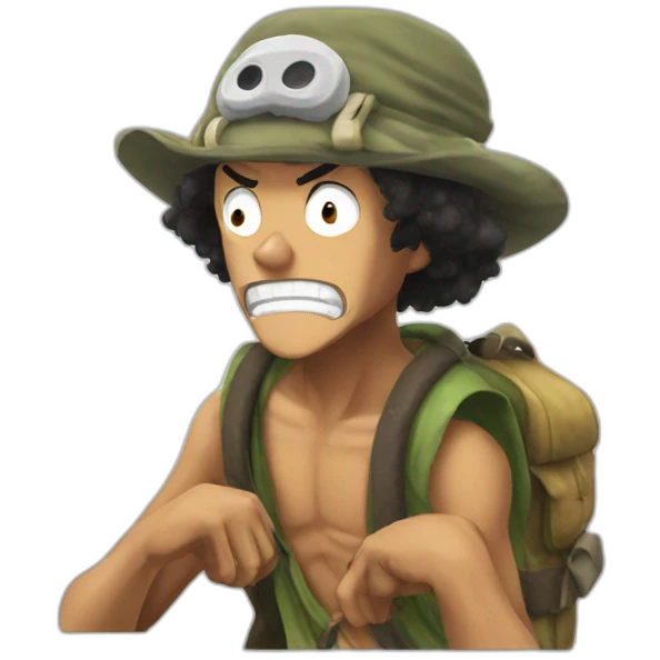 Usopp scared emoji