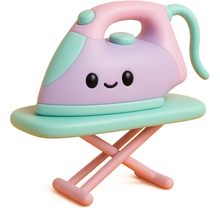 iron and ironing board emoji