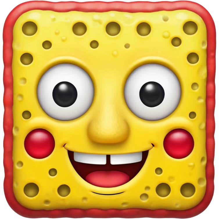 I want SpongeBob in red emoji