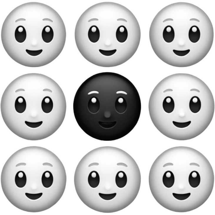 balck and white photoset emoji