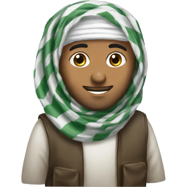 palestinian wearing keffiyah emoji