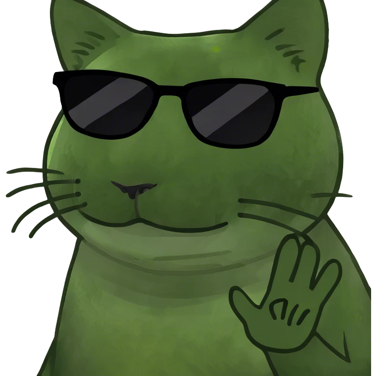 Cat with sunglasses emoji