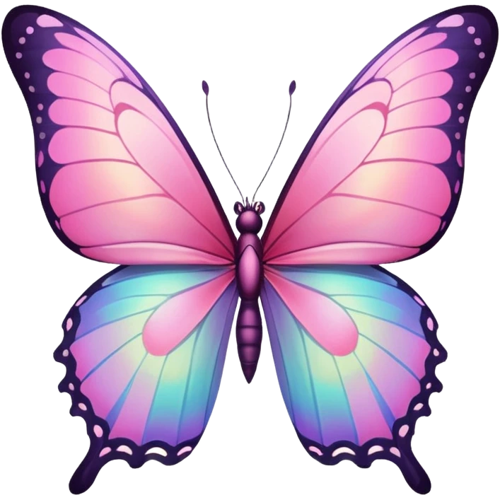 Pink butterfly emoji