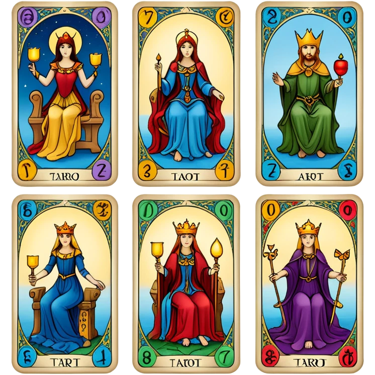 Each tarot card illustration emoji