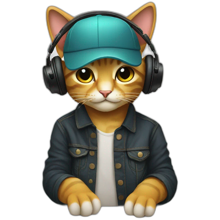 Dj cat emoji