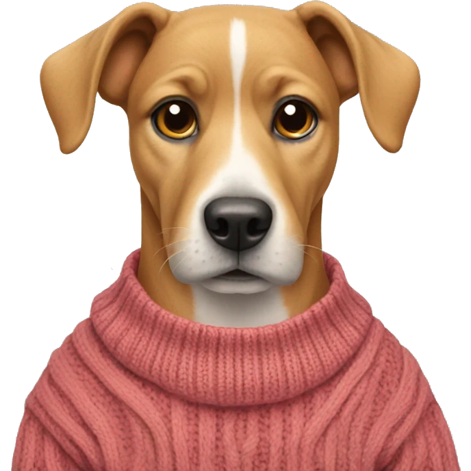 Dog wearing a sweater  emoji