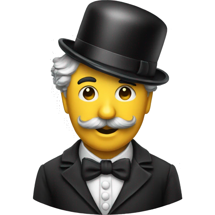 Charlie Chaplin bow with hat removing  emoji